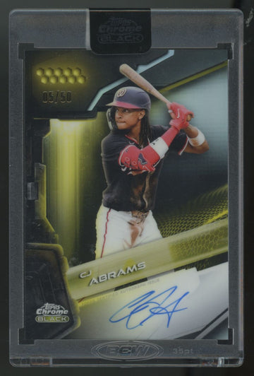2026 Topps Chrome Black CJ Abrams Gold Refractor Auto /50 #CBA-CA