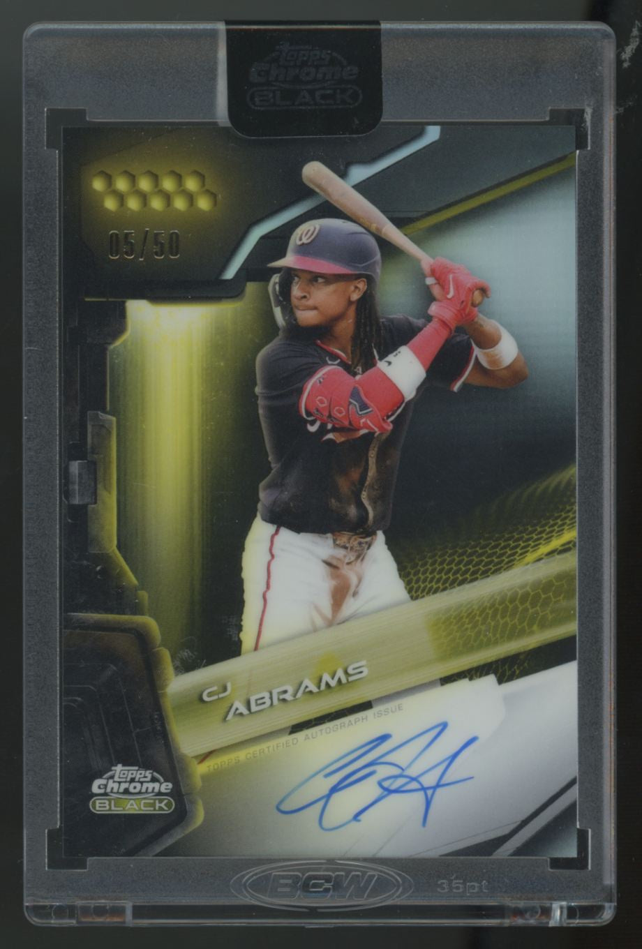 2026 Topps Chrome Black CJ Abrams Gold Refractor Auto /50 #CBA-CA