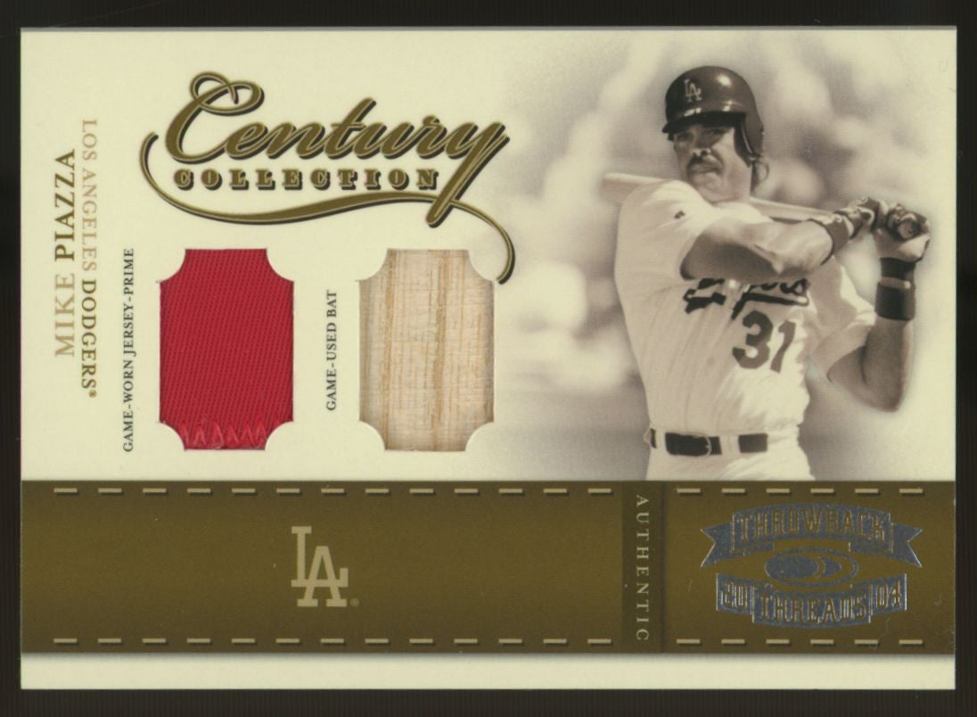 2004 Donruss Baseball Mike Piazza Century Collection Dual Relic /25 #CC-61