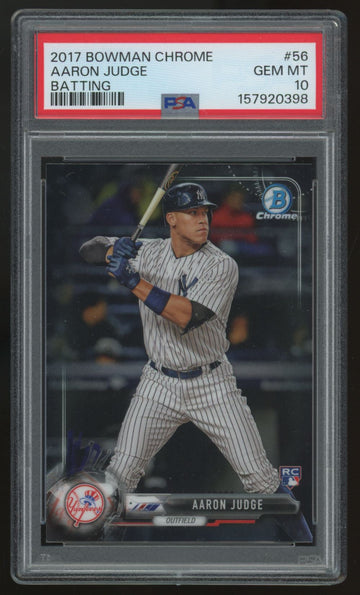 2017 Bowman Chrome Aaron Judge RC Batting #56 PSA 10 *398