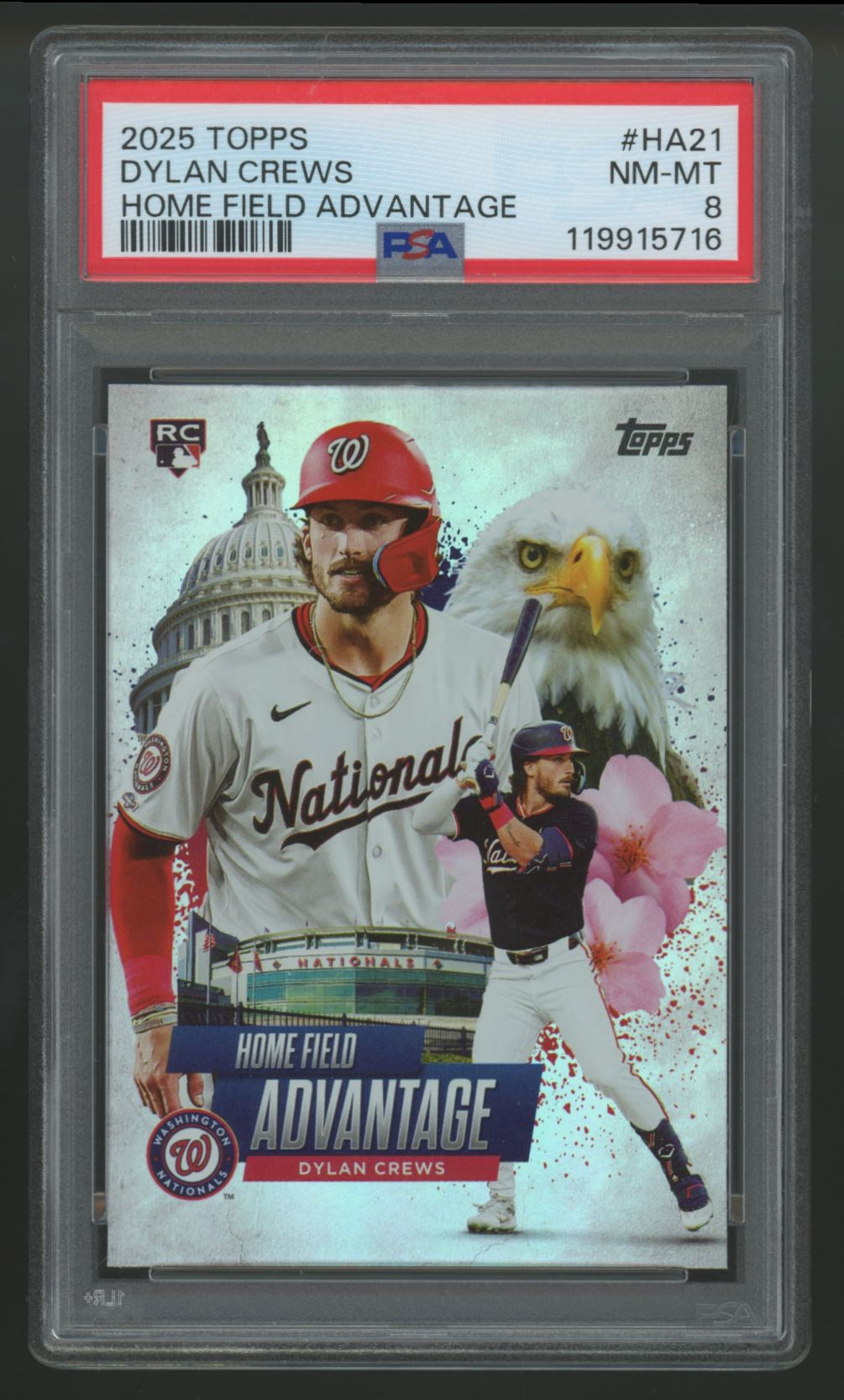 2025 Topps Dylan Crews RC Home Field Advantage #HA-21 PSA 8