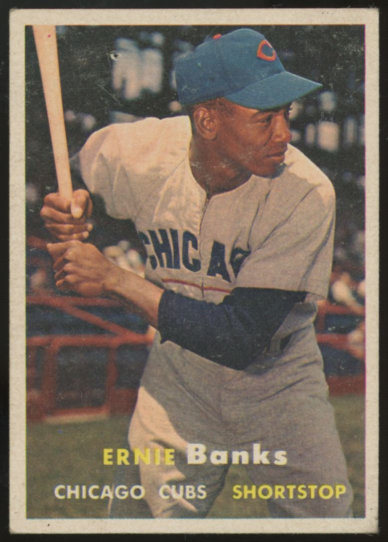1957 Topps Ernie Banks #55 Poor (Pinhole)