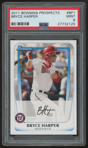 2011 Bowman Prospects Bryce Harper #BP1 PSA 9