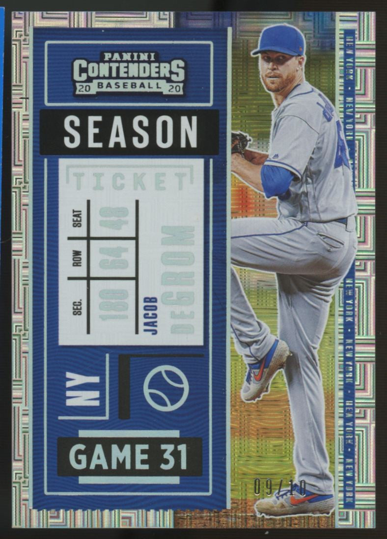2020 Panini Contenders Baseball Jacob deGrom Season Ticket /10 #40