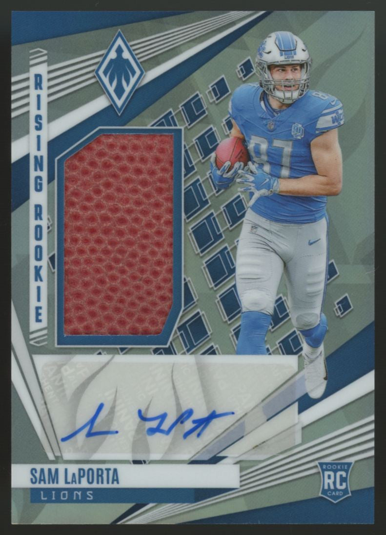 2023 Phoenix Football Sam LaPorta RC Patch Auto RPA Rising Rookies /199 #RMS-SLA