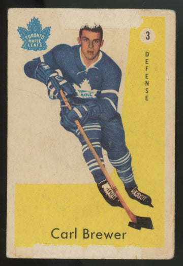 1959-60 Parkhurst Carl Brewer RC #3 Poor