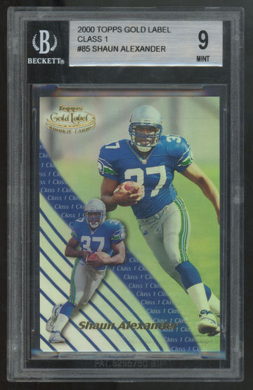 2000 Topps Gold Label Shaun Alexander RC Class 1 #85 BGS 9