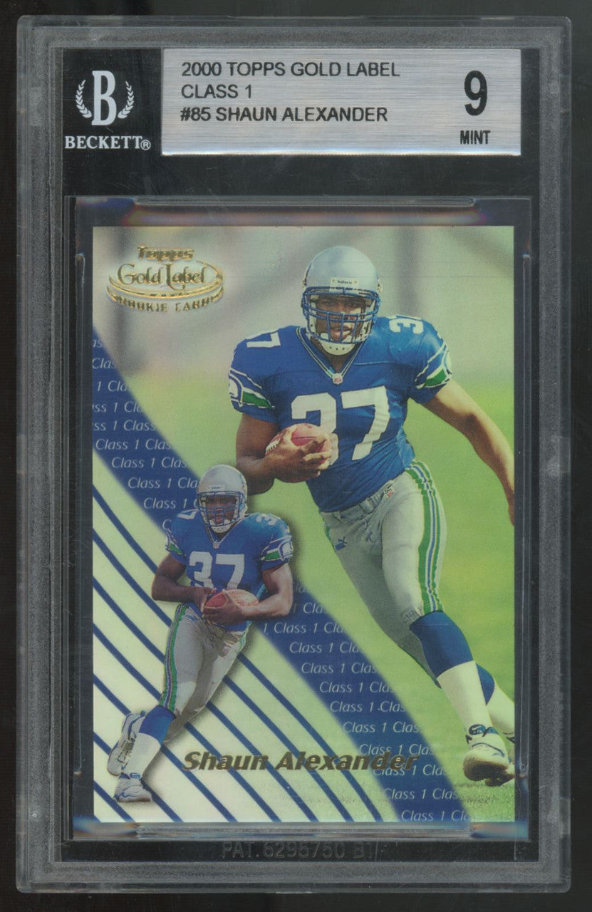2000 Topps Gold Label Shaun Alexander RC Class 1 #85 BGS 9
