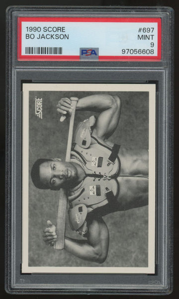 1990 Score Bo Jackson Black & White #697 PSA 9