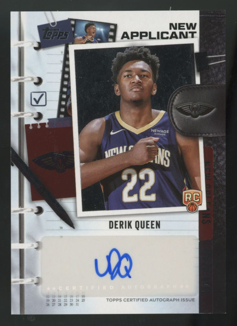 2025-26 Topps Derik Queen RC New Applicant Auto #NA-DK