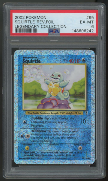 2002 Pokemon Squirtle Legendary Collection Reverse Holo #95 PSA 6
