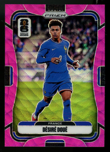 2026 Panini Prizm FIFA World Cup Desire Doue Fuchsia Wave /65 #31