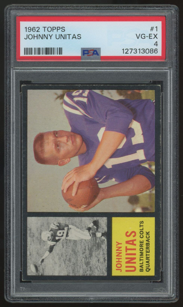 1962 Topps Johnny Unitas #1 PSA 4 *086