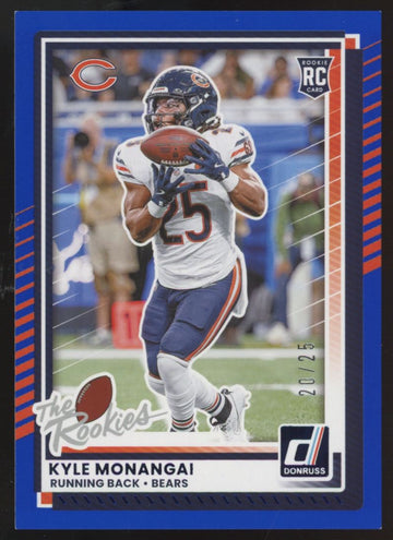 2025 Donruss Kyle Monangai RC The Rookies Blue /25 #DRH-75