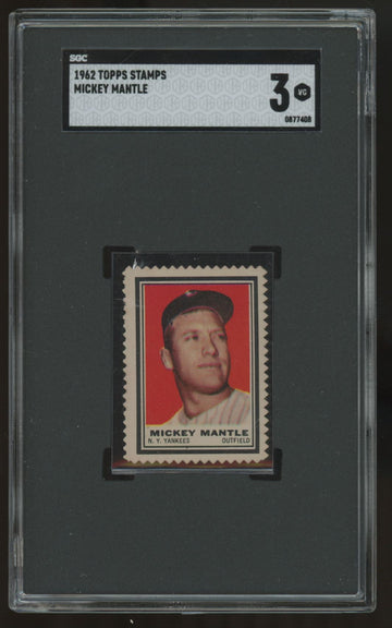 1962 Topps Mickey Mantle Stamp SGC 3