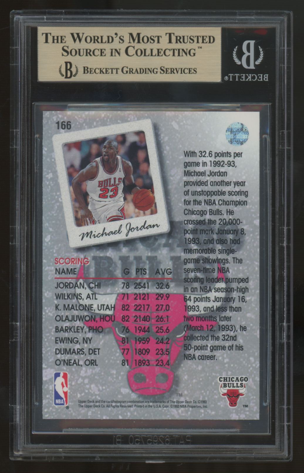 1993-94 Upper Deck Michael Jordan Season Leaders #166 BGS 9.5