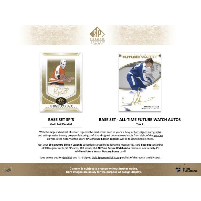 2020/21 Upper Deck SP Signature Edition Legends Hockey Hobby Box