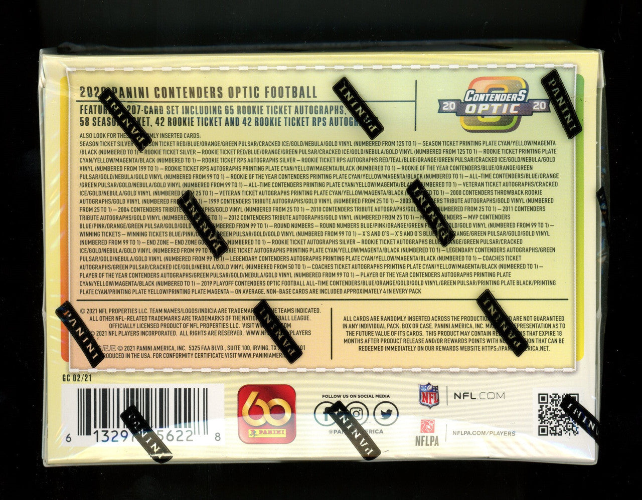 2020 Panini Contenders Optic Football Hobby Box Factory Sealed