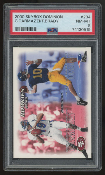 2000 Skybox Dominion Brady/Carmazzi RC Rookie Pairs #234 PSA 8