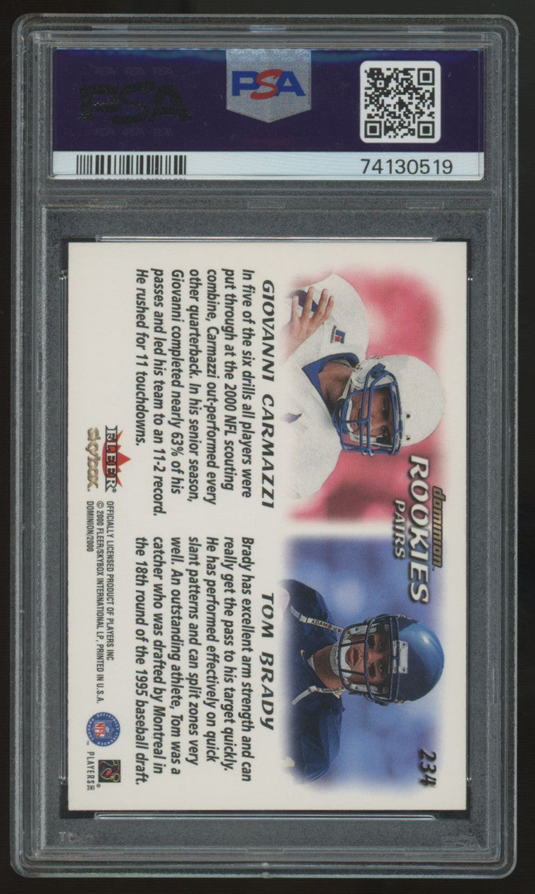 2000 Skybox Dominion Brady/Carmazzi RC Rookie Pairs #234 PSA 8