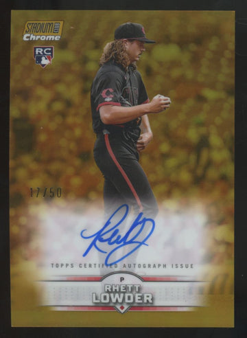 2025 Topps Stadium Club Chrome Rhett Lowder RC Gold Auto /50 #SCCA-RL