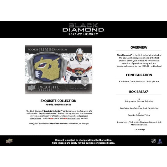 2021/22 Upper Deck Black Diamond Hobby Box