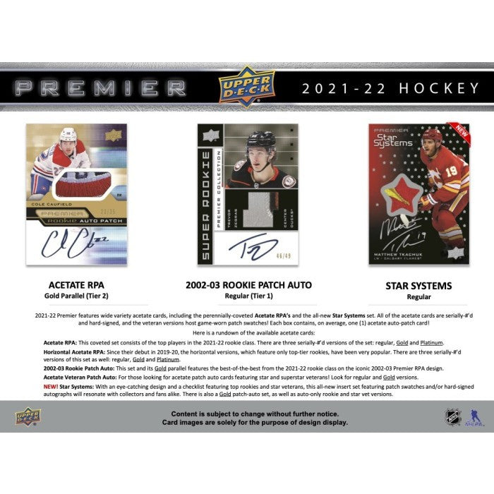 2021/22 Upper Deck Premier Hockey Hobby Case (10)