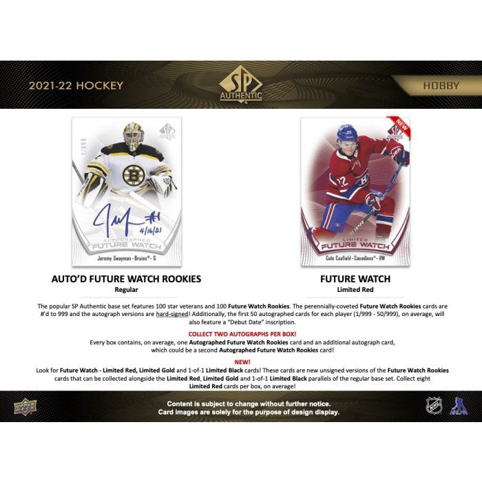 2021/22 Upper Deck SP Authentic Hockey Hobby Case (16)