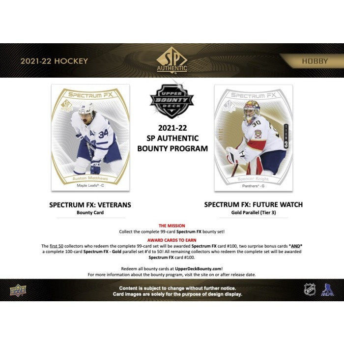 2021/22 Upper Deck SP Authentic Hockey Hobby Box