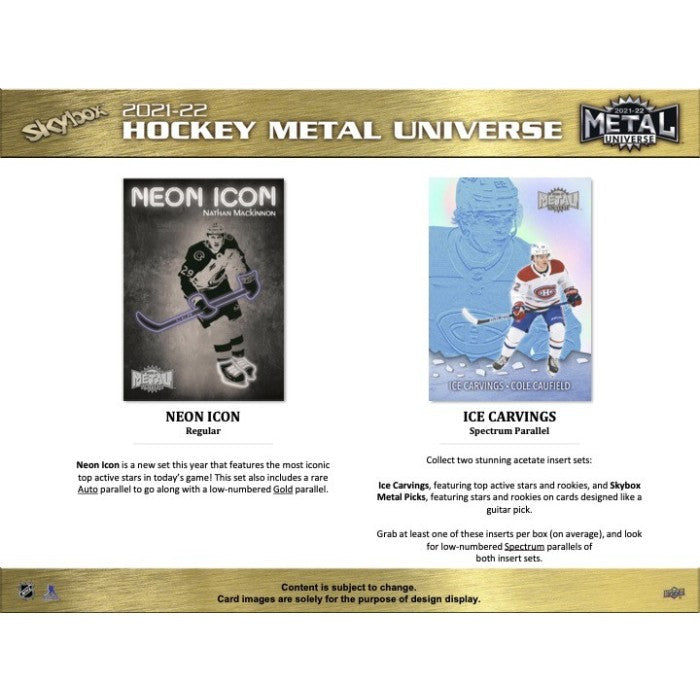 2021/22 Upper Deck Skybox Metal Universe Hockey Hobby Box
