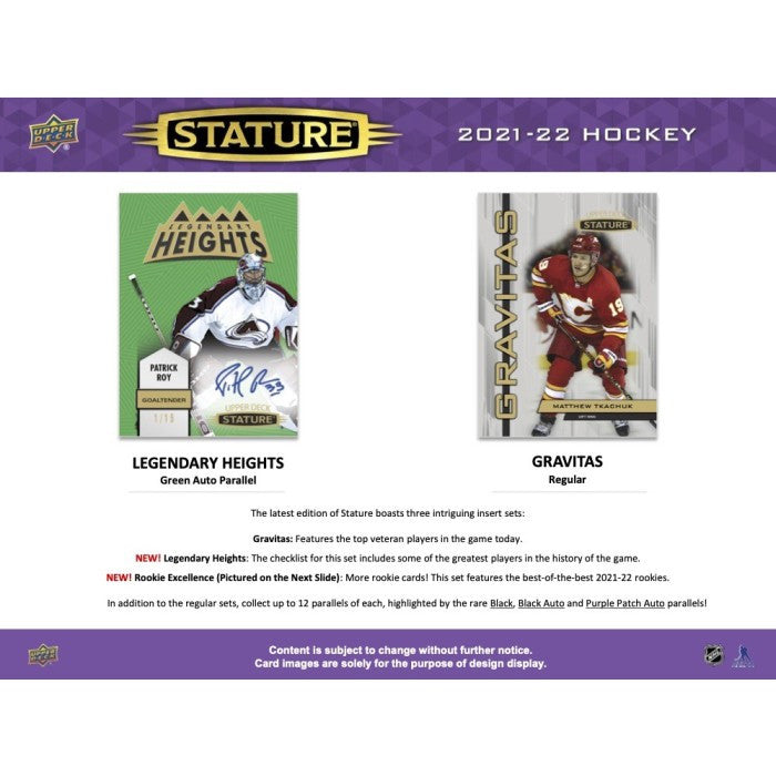 2021/22 Upper Deck Stature Hockey Hobby Box