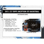 2022 Topps Inception  Overtime Elite Basketball Box