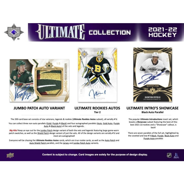 2021/22 Upper Deck Ultimate Collection Hockey Hobby Case (8)