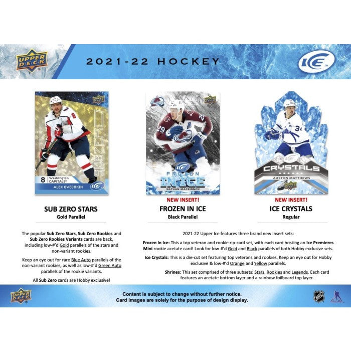 2021/22 Upper Deck Ice Hockey Hobby Box
