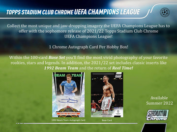 2021/22 Topps Champions League Stadium Club Chrome UEFA Hobby Case
