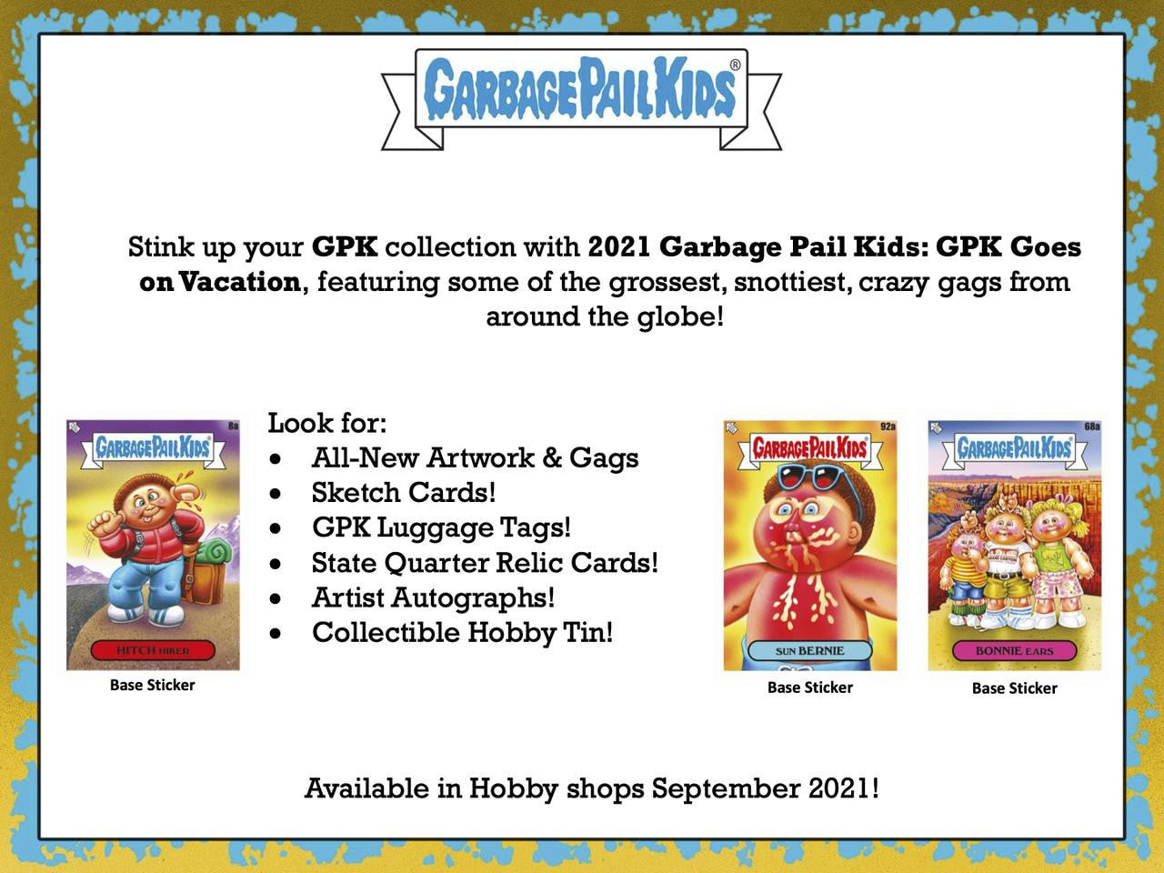 2023 Topps Garbage Pail Kids Go On Vacation Collector Edition Tin