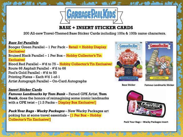 2023 Topps Garbage Pail Kids Go On Vacation Hobby Box