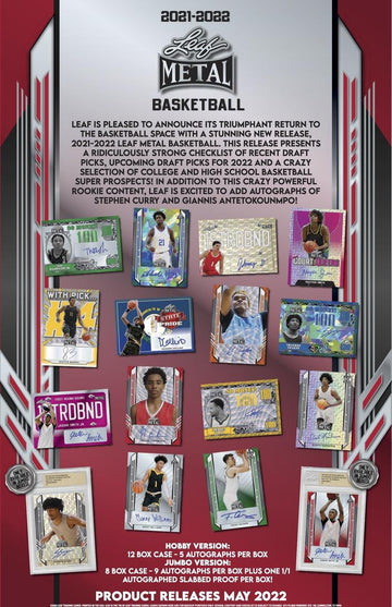 2021/22 Leaf Metal Basketball Hobby Box