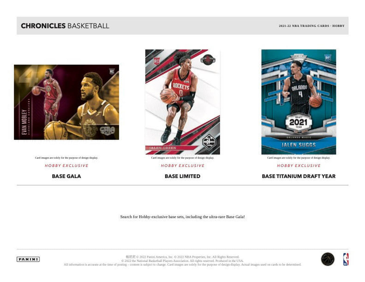 2021/22 Panini Chronicles Basketball Hobby Box
