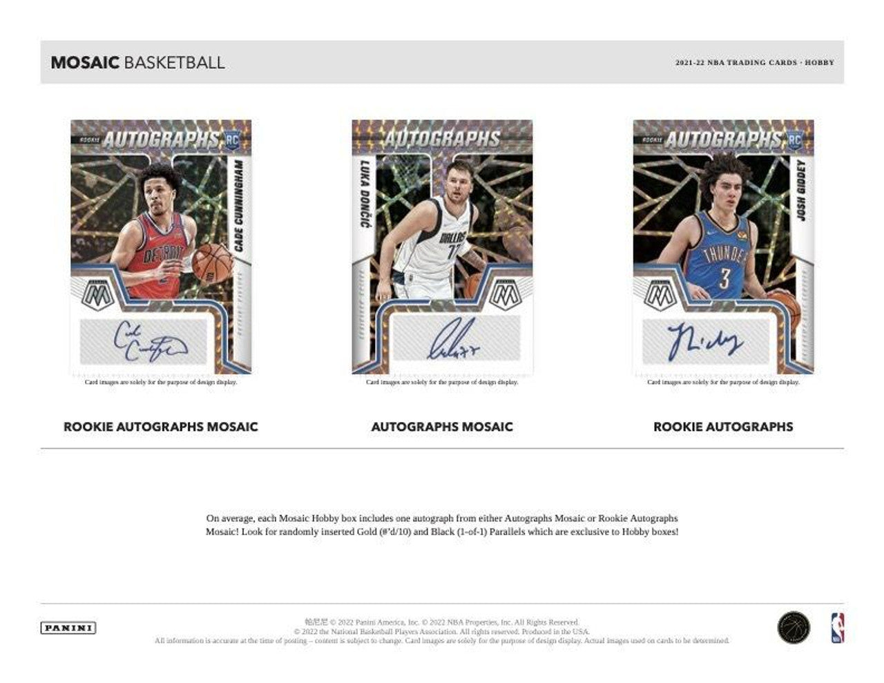 2021/22 Panini Mosaic Basketball Hobby Box