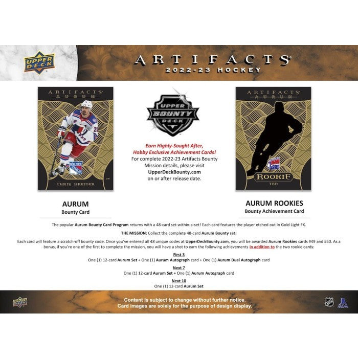2022/23 Upper Deck Artifacts Hockey Hobby Box