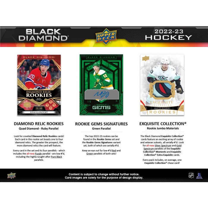 2022/23 Upper Deck Black Diamond Hockey Hobby Case (10)