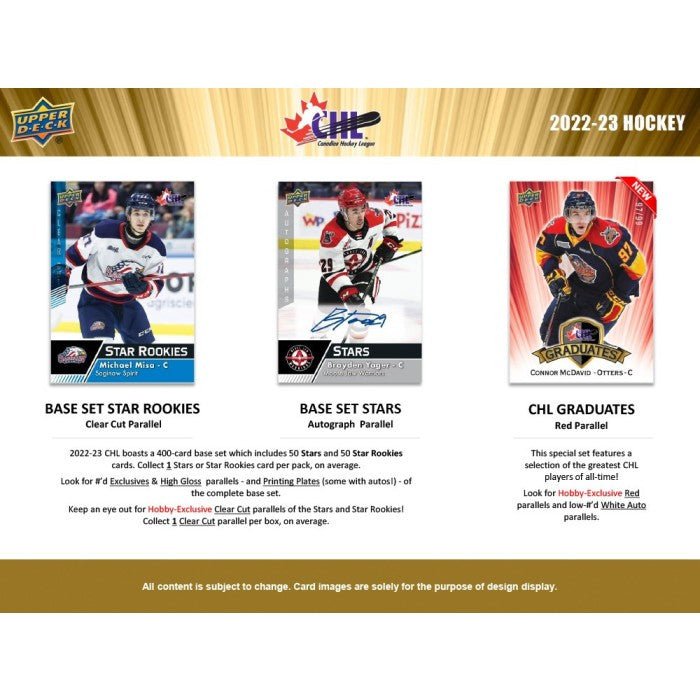 2022/23 Upper Deck CHL Hockey Hobby Box