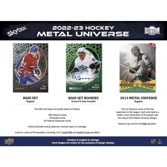 2022/23 Upper Deck Skybox Metal Universe Hockey Hobby Box