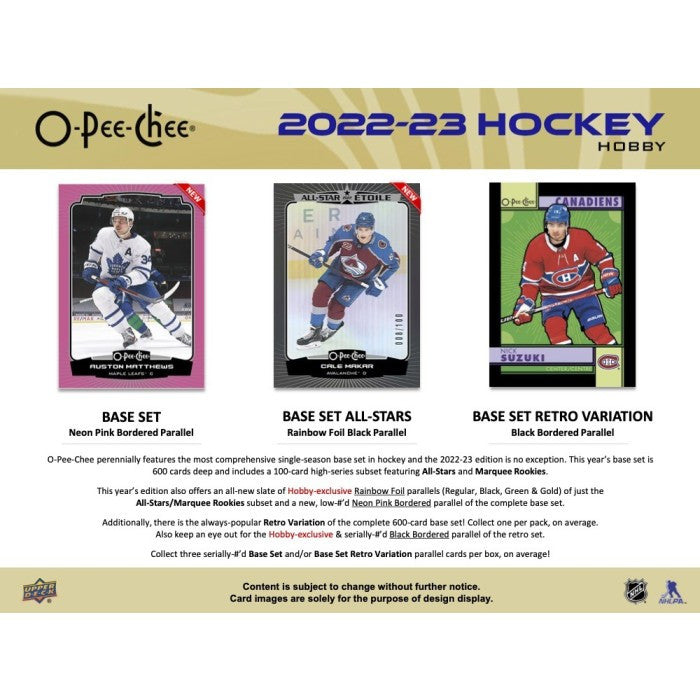 2022/23 Upper Deck O-Pee-Chee Hockey Hobby Box