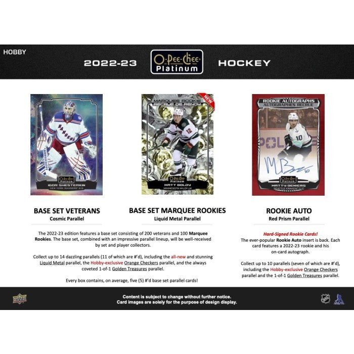 2022/23 Upper Deck O-Pee-Chee Platinum Hockey Hobby Case (8)