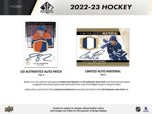 2022/23 Upper Deck SP Authentic Hockey Hobby Case (16)