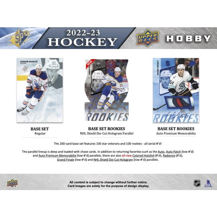 2022/23 Upper Deck SPx Hockey Hobby 20-Box Case