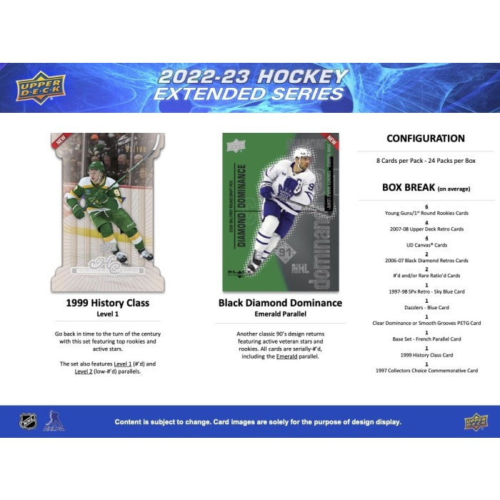 2022/23 Upper Deck Extended Series Hockey Hobby Box