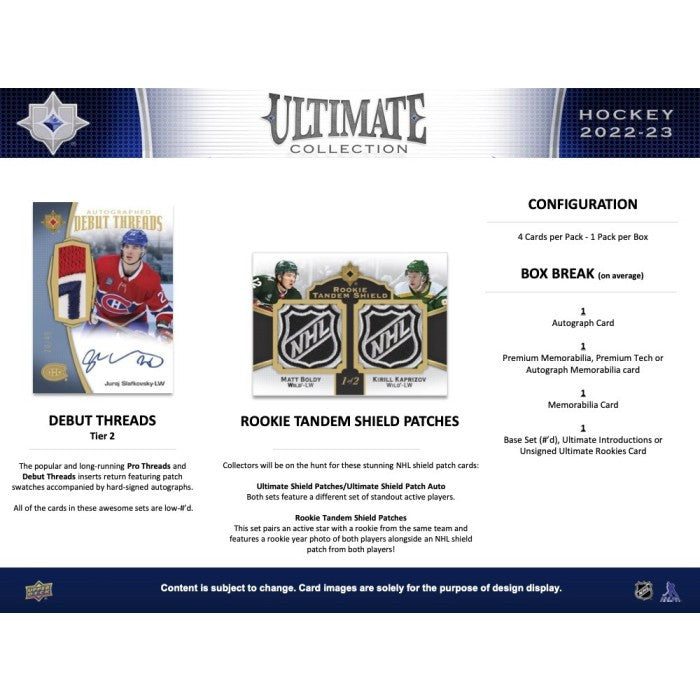 2022/23 Upper Deck Ultimate Collection Hockey Hobby Case (16)